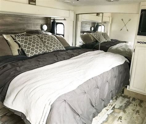 Cool 30 Cozy RV Bed Remodel Ideas On A Budget Camper Trailer Remodel