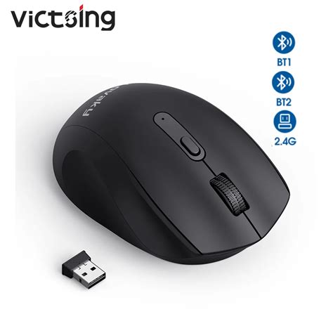 Victsing Pc350 Wireless Mouse 24gdual Bluetooth 3 Modes Mute Mouse