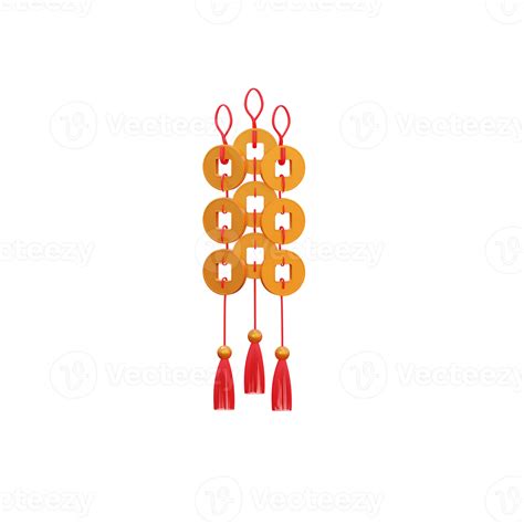 3d Chinese New Year Coin Ornament 9269548 Png