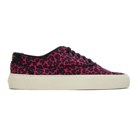 Saint Laurent Pink Leopard Venice Sneakers Saint Laurent