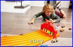 Car Track Set Hot Wheels Super Lane Raceway Track Super Race Cars Playset Set Fold Up Nib