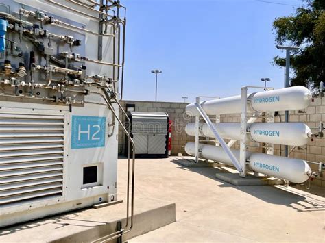 Hydrogen Tanks And Fueling Equipment Editorial Stock Photo Image Of