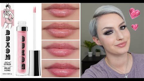 BUXOM FULL ON LIP POLISH REVIEW AND LIP SWATCHES JustEnufEyes YouTube