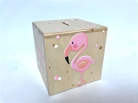 Flamingo Piggy Bank Coins Etsy
