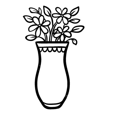 Трафарет ваза с цветами - 69 фото
