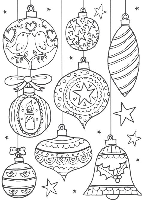 Coloring Book Pages Christmas Ornaments