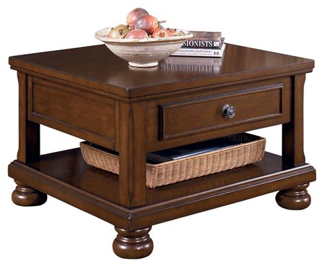 Ashley Furniture Porter Rustic Brown Lift Top Cocktail Table EZ