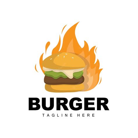 Premium Vector Burger Logo Bread Vector Meat And Vegetable Fast Food