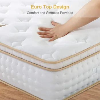 Euro Top Fireproof Uk Bed Mattress Queen King Size Fabric Latex Memory