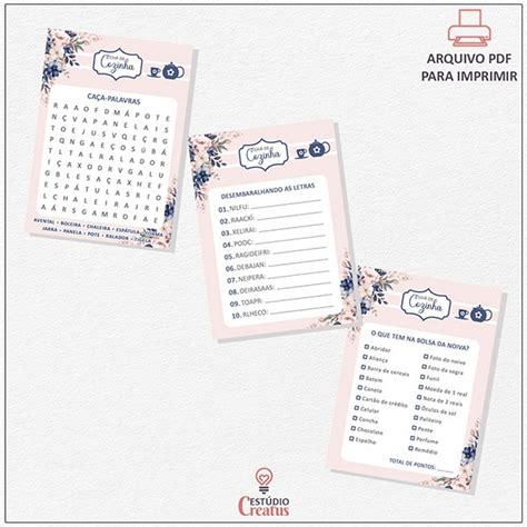 Kit Brincadeiras De Ch De Cozinha Azul Marinho E Nude Est Dio Creatus