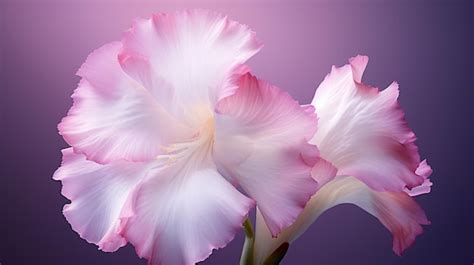 A Pink Gladiolus On A Pale Background Ai Generated Image