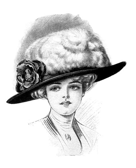 Vintage Ladies Hats Clipart Clipart Suggest