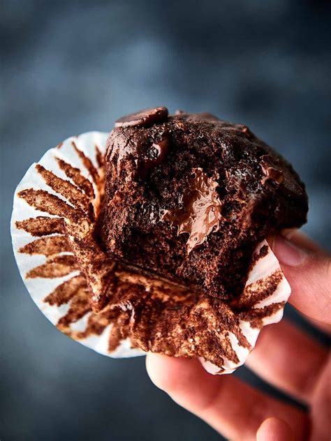 Double Chocolate Banana Muffins Recipe W Dark Chocolate Chunks