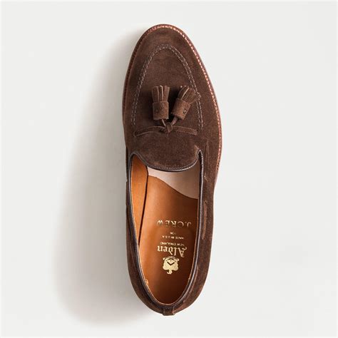 Alden Suede For J Crew Tassel Loafers In Brown For Men Lyst