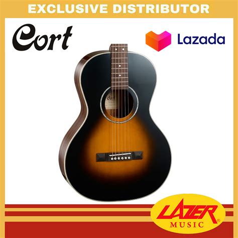 Cort AP550-VB Parlor Body Acoustic Guitar With Bag (Vintage Burst ...