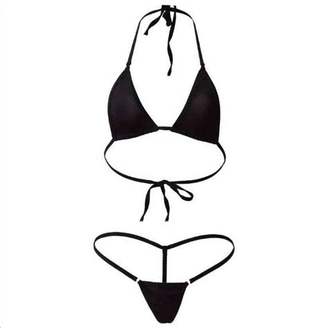 Nouvelles Femmes Sexy Micro Tong Sous Vêtements G String Soutien Gorge Micro Bikini Brésilien