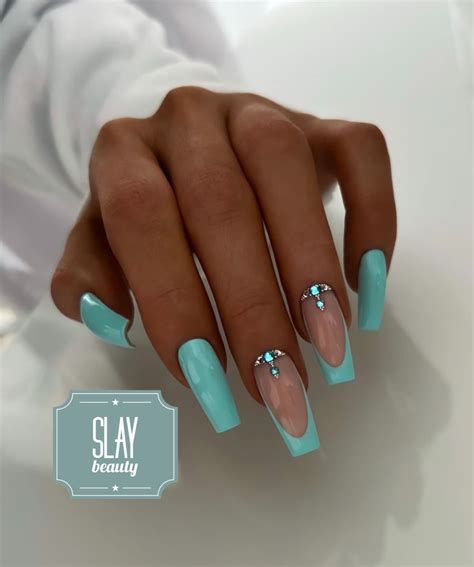Wanderlust Aquamarine Vibe Jet Set Babe Custom Press On Nails Slaylebrity