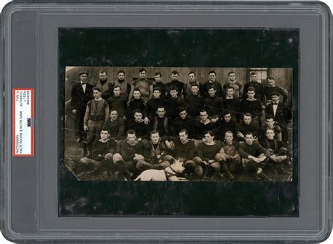 Knute Rockne And Notre Dame Fighting Irish Football Team Photograph Psa