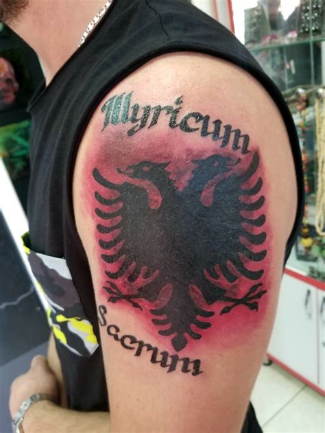 Albanian Eagle Tattoo Shoulder