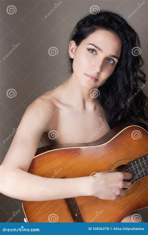 Naked Woman With Guitar Stock Photo Image Of Glamour