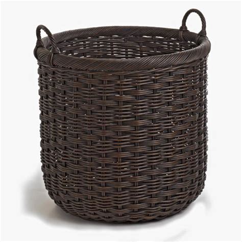 Fancy Round Wicker Storage Basket The Basket Lady