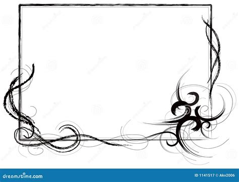 Tribal Frame Stock Vector Illustration Of Artistic Lines 1141517