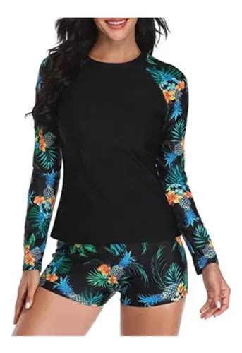 Conjunto De Bikini Y Boxer Manga Comprimida Cuotas Sin Inter S