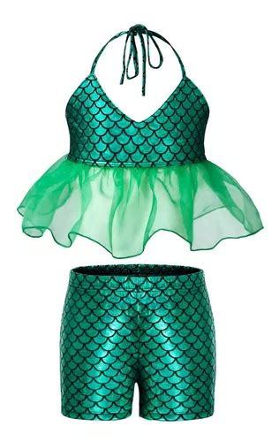 Traje De Ba O Sirena Sirenita Ariel Princesa Ni A Bikini En Venta En Canton China Por S Lo