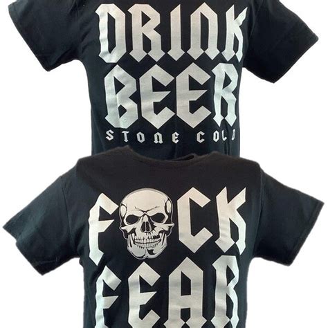 Fuck Fear Drink Beer Stone Cold Etsy