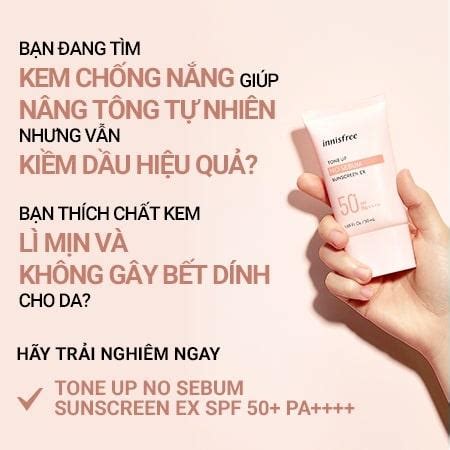 Kem Ch Ng N Ng N Ng T Ng Ki M D U Innisfree Tone Up No Sebum Sunscreen