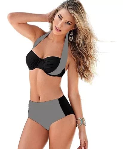 Traje De Ba O Dividido Cintura Alta Bikini Meses Sin Inter S