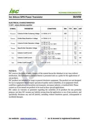 BUV56A Datasheet Equivalent Cross Reference Search Transistor Catalog