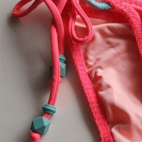 Victoria S Secret Swim Nwt Victorias Secret Crochet Neon Hot Pink Bikini Poshmark