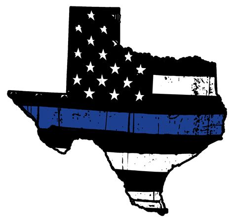 Large Law Enforcement LEO Texas FLAG with Blue Line all metal Sign