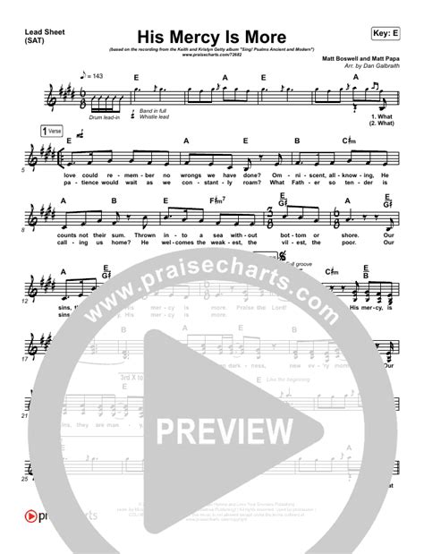 His Mercy Is More Sheet Music PDF (Matt Papa / Matt Boswell / Keith ...