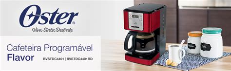Oster Cafeteira Flavor Programável 1 5l 110v Vermelha/preto 1000w Bvstdc4401rd - Oster Cafeteira Flavor Programável, 1,5L, 110V, Vermelha/Preto, 1000W ...