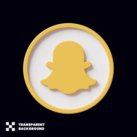 Premium Psd Snapchat Social Media Icon In D Render