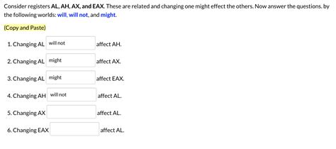 Solved Consider Registers Al Ah Ax And Eax These Are