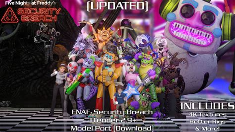 Fnaf Security Breach Models Blender 2 9 By Dravenjv01 On Deviantart