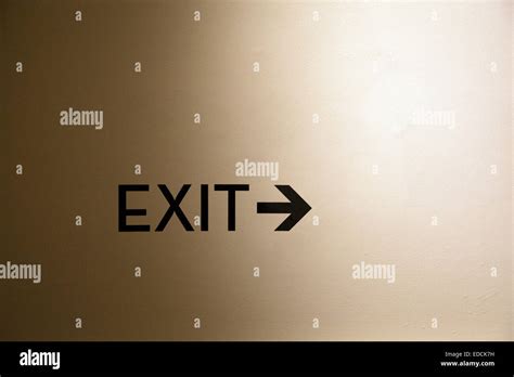 Exit Sticker Sign on Wall Stock Photo - Alamy