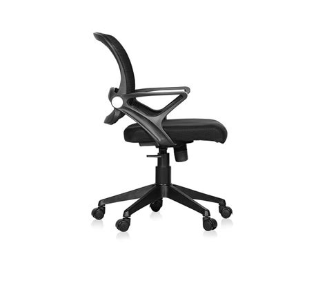 Buy Breva Mid Back Revolving Mesh Ergonomic Chair For Office Black At