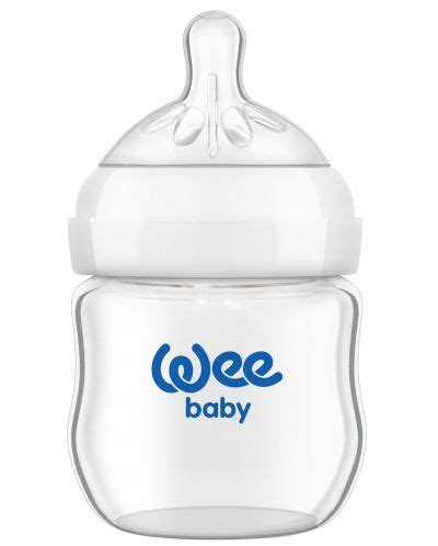 Wee Baby Natural Шише за хранене от термоустойчиво стъкло 125 ml - Wee Baby