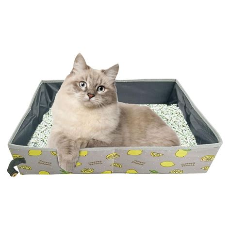 Gecorid Cat Litter Box Opening Top High Sides Cat Litter Box Durable ...