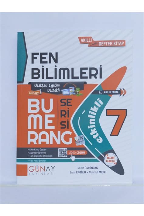 Günay Yayıncılık Bumerang Serisi 7 Sınıf Fen Bilimleri Günay