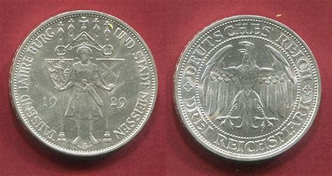 Weimarer Republik Deutsches Reich 3 Mark Silber Gedenkmünze 1929 E 1000