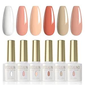 Amazon Rosalind White Pink Nude Gel Nail Polish Set PCS Light