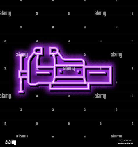 Bench Vice Neon Glow Icon Illustration Stock Vector Image And Art Alamy