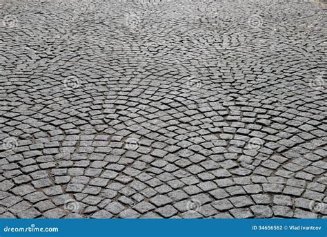 Old Cobblestone Pavement Texture Ancient Sidewalk Background Stock