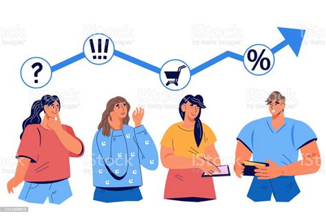 Ilustración De Comportamiento Del Consumidor Toma De Decisiones De Compra Y Preferencias De