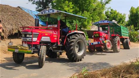 Mahindra Di Tractor Stuck In Heavy Mud Pulling Mahindra Di